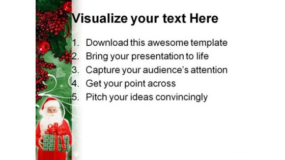 Santa Festival PowerPoint Template 1110