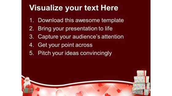 Santa With Gifts Design PowerPoint Templates Ppt Backgrounds For Slides 1212