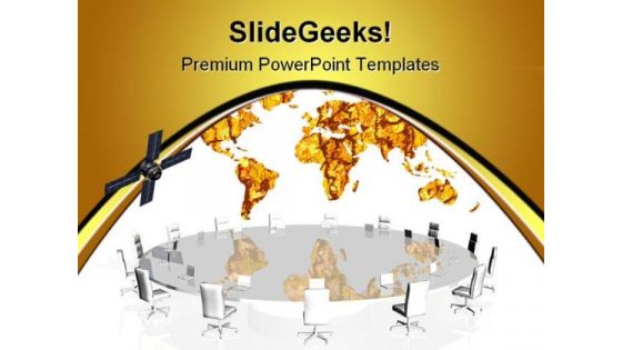 Satellite Conference Business PowerPoint Themes And PowerPoint Slides 0811