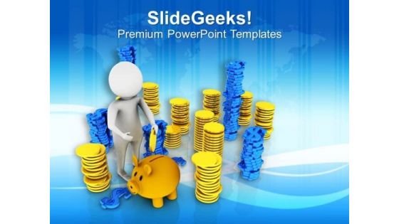 Save A Part Of Income PowerPoint Templates Ppt Backgrounds For Slides 0613