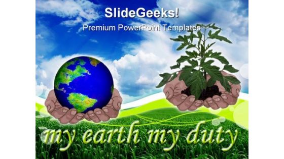Save Earth Nature PowerPoint Template 0810