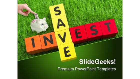 Save Invest Finance PowerPoint Template 0610