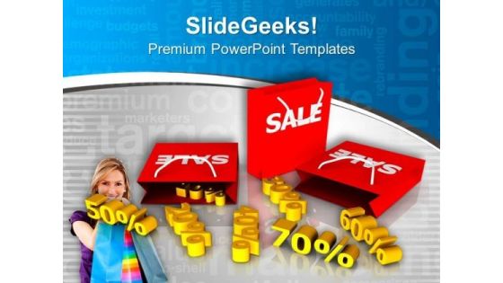 Save Money In Sale Season With Discount PowerPoint Templates Ppt Backgrounds For Slides 0513