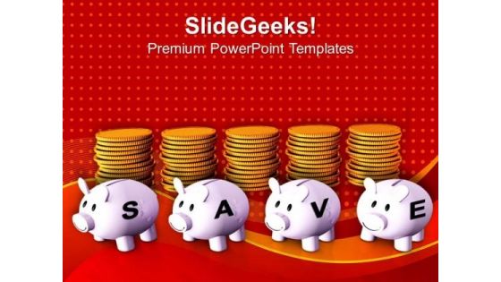 Save Money In Small Parts PowerPoint Templates Ppt Backgrounds For Slides 0613