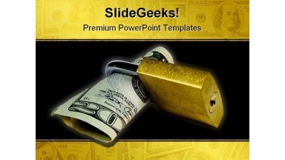 Save Money Security PowerPoint Template 0810