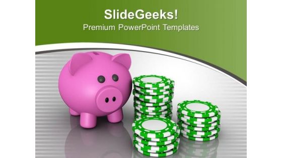 Save The Money For Poker Game PowerPoint Templates Ppt Backgrounds For Slides 0613