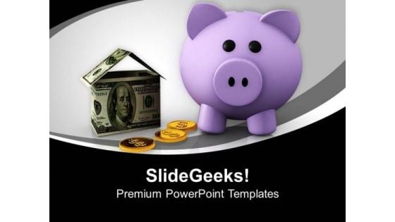 Savings And Investment For House Real Estate PowerPoint Templates And PowerPoint Themes 1112