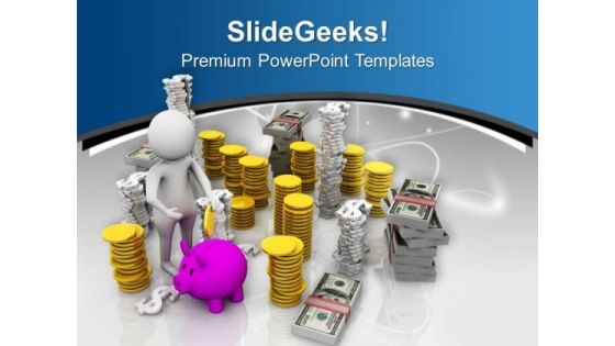 Savings Can Make You Rich PowerPoint Templates Ppt Backgrounds For Slides 0613