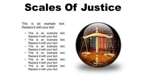 Scales Of Justice Law PowerPoint Presentation Slides C