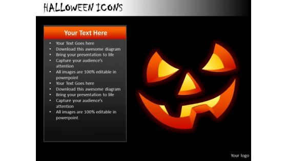 Scary Halloween Icons PowerPoint Slides And Ppt Diagram Templates