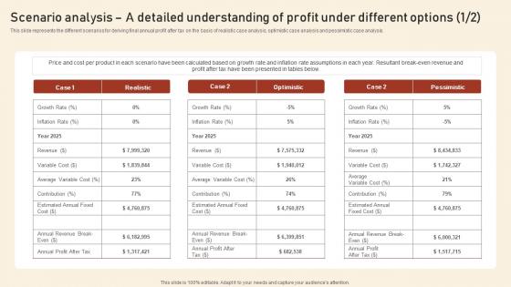 Scenario Analysis A Detailed Understanding Of Profit Under Different Assurant Insurance Agency Inspiration Pdf