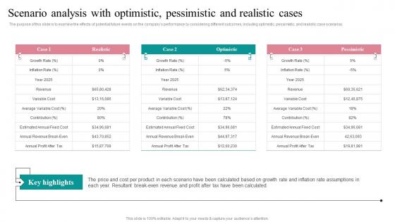 Scenario Analysis With Optimistic Fresh Laundry Service Business Plan Go To Market Strategy Pictures Pdf