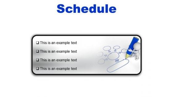 Schedule Business PowerPoint Presentation Slides R