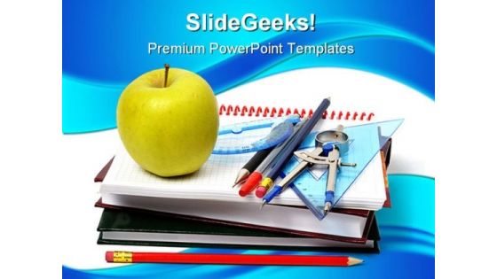 School Accessories Education PowerPoint Backgrounds And Templates 1210