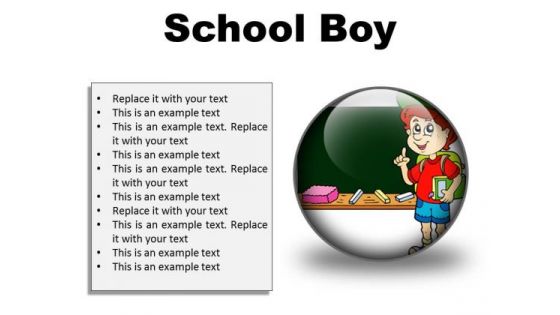 School Boy Children PowerPoint Presentation Slides C