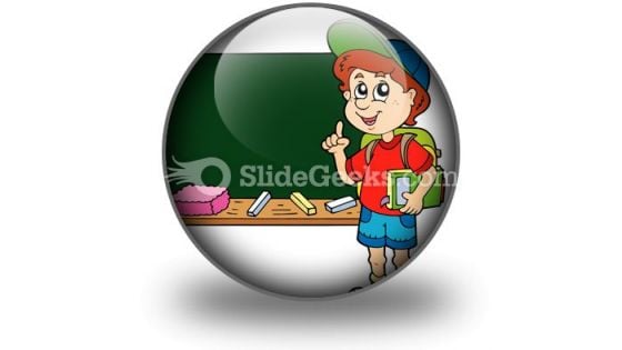 School Boy PowerPoint Icon C