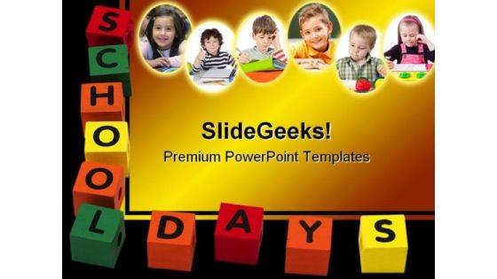 School Days Children PowerPoint Backgrounds And Templates 1210