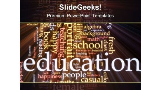 School Education PowerPoint Template 0810