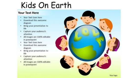 School Kids On Earth PowerPoint Slides And Ppt Diagram Templates