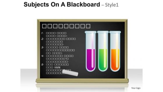 Science Subjects On A Blackboard 1 PowerPoint Slides And Ppt Diagram Templates