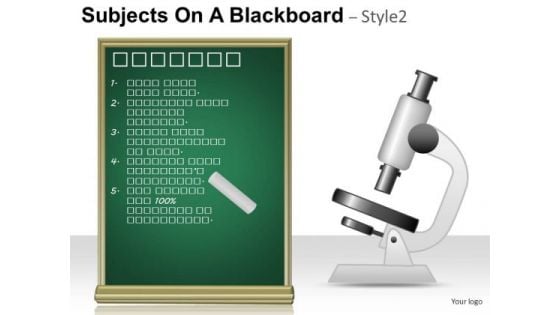 Science Subjects On A Blackboard 2 PowerPoint Slides And Ppt Diagram Templates