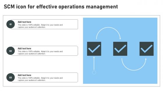 SCM Icon For Effective Operations Management Elements Pdf