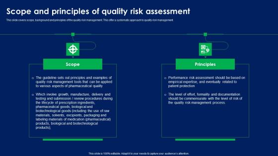 Scope And Principles Of Quality Risk Assessment Quality Risk Assessment Elements PDF