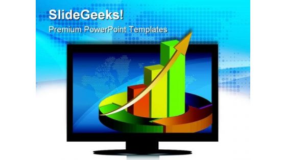 Screen Showing Business Graph Sales PowerPoint Templates And PowerPoint Backgrounds 0411