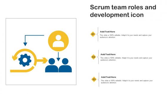 Scrum Team Roles And Development Icon Information Pdf