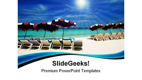 Sea Chair Beach PowerPoint Templates And PowerPoint Backgrounds 0411