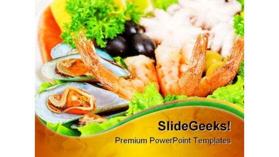 Sea Food PowerPoint Backgrounds And Templates 0111