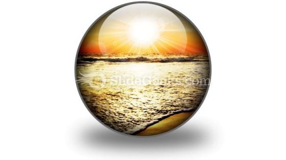 Sea Sunset PowerPoint Icon C Sea Sunset PowerPoint Icon C