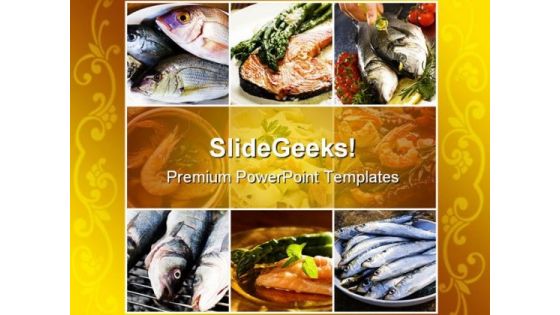 Seafood Health PowerPoint Templates And PowerPoint Backgrounds 0811