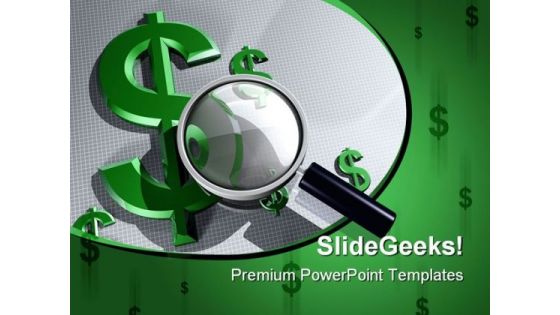 Search Dollar Future PowerPoint Template 0510