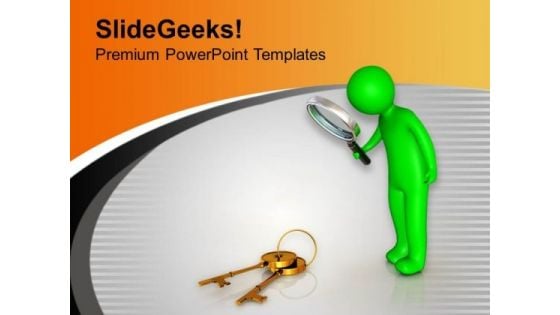 Search For Right Kry To Get Advantage PowerPoint Templates Ppt Backgrounds For Slides 0713