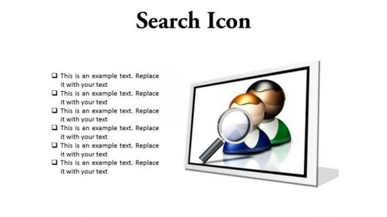 Search Icon Business PowerPoint Presentation Slides F