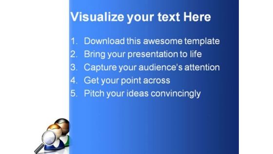 Search Icon People PowerPoint Template 0910