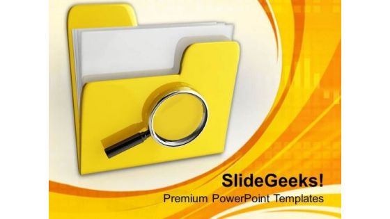 Searching Files In A Folder PowerPoint Templates Ppt Backgrounds For Slides 0713