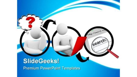 Searching For Answer Internet PowerPoint Templates And PowerPoint Backgrounds 0811