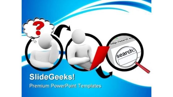 Searching For Answer Internet PowerPoint Themes And PowerPoint Slides 0811