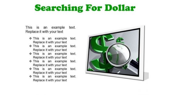 Searching For Dollar Finance PowerPoint Presentation Slides F