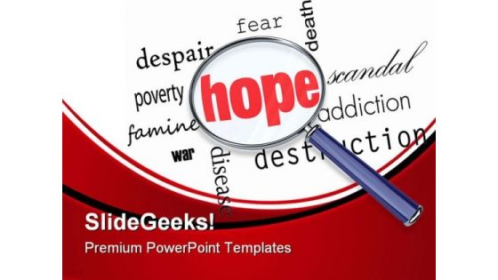 Searching For Hope Metaphor PowerPoint Themes And PowerPoint Slides 0811