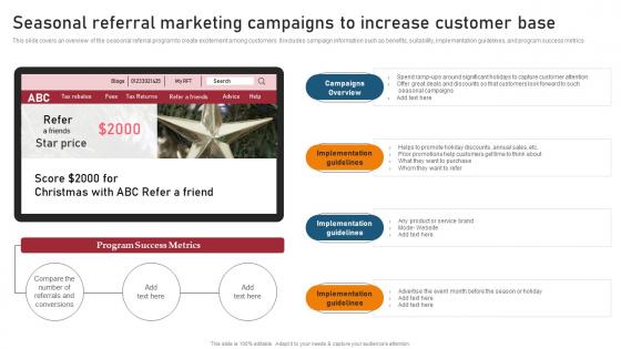 Seasonal Referral Marketing Campaigns Techniques For Generating Brand Awareness Formats Pdf Seasonal Referral Marketing Campaigns Techniques For Generating Brand Awareness Formats Pdf