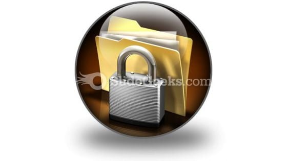 Secure Files PowerPoint Icon C