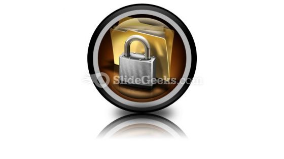 Secure Files PowerPoint Icon Cc
