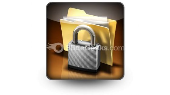 Secure Files PowerPoint Icon S