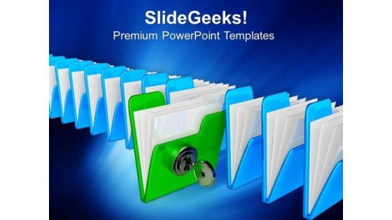 Secure Folders Computer PowerPoint Templates And PowerPoint Themes 0812