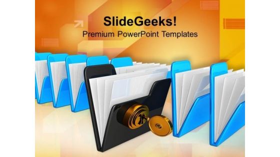 Secure Folders Computer PowerPoint Templates And PowerPoint Themes 1012