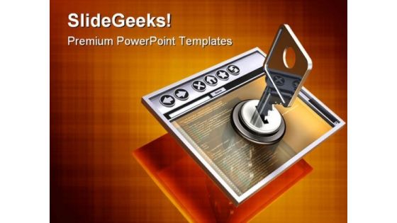 Secure Internet Access Computer PowerPoint Templates And PowerPoint Backgrounds 0811
