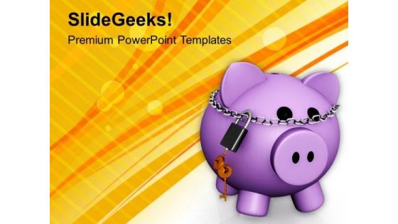 Secure Your Small Savings PowerPoint Templates Ppt Backgrounds For Slides 0413